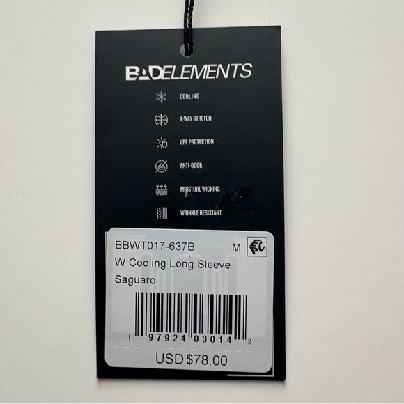 Women’s Bad Birdie BadElements Cooling Golf Long Sleeve Shirt Medium MSRP $78 - Picture 3 of 7